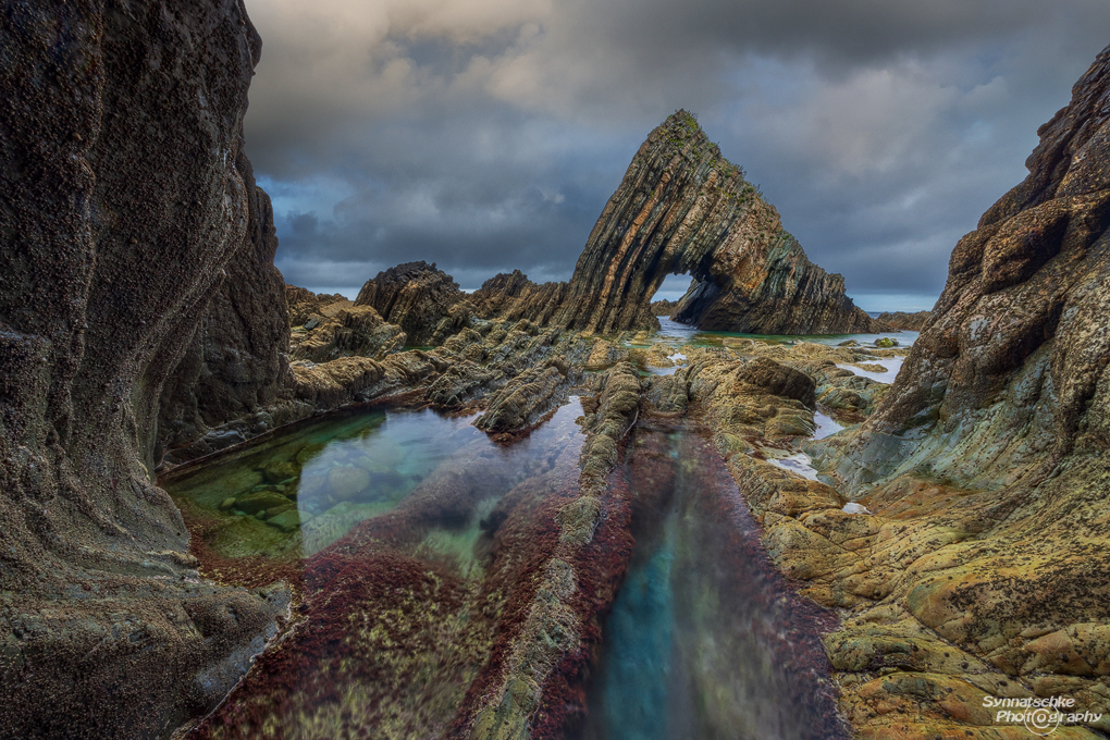 Sea Arch with Tide Pool in Northern Spain